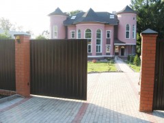 Откатные ворота из профлиста