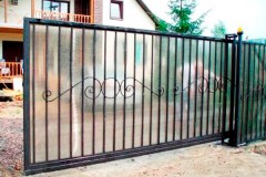 Откатные ворота из поликарбоната